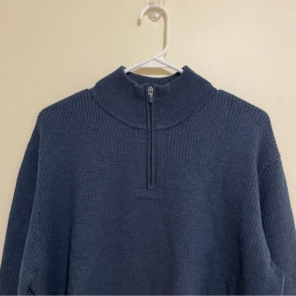 Patagonia 100% Merino Wool Men’s Waffle Knit Half-Zip Sweater – Size L - Picture 2 of 6
